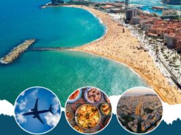 Blue and White Modern Travel Agency Poster